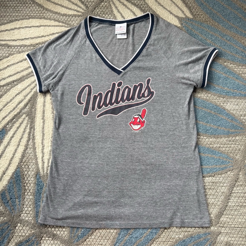 Vintage 5th & Ocean MLB Cleveland Indians Women’s Short Sleeve Top Size XL